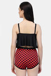 CUKOO Padded Polka Dot Two Piece Tankini - Red — thumbnail 2