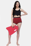 CUKOO Padded Polka Dot Two Piece Tankini - Red — thumbnail 6