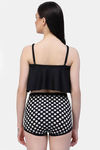 CUKOO Padded Polka Dot Two Piece Tankini - White — thumbnail 2