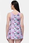 CUKOO Padded Floral Swimdress - Purple — thumbnail 2