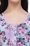 CUKOO Padded Floral Swimdress - Purple — thumbnail 4