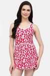 CUKOO Padded Printed Swimdress - Pink — thumbnail 1