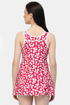 CUKOO Padded Printed Swimdress - Pink — thumbnail 2