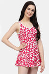 CUKOO Padded Printed Swimdress - Pink — thumbnail 3