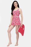 CUKOO Padded Printed Swimdress - Pink — thumbnail 6