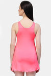 CUKOO Padded Solid Swimdress - Pink — thumbnail 2