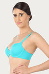 Triumph Padded Wired 3/4th Coverage T-Shirt Bra - Blue — thumbnail 2