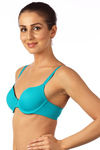 Triumph Padded Wired Medium Coverage T-Shirt Bra - Blue — thumbnail 2