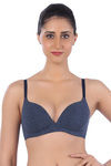 Triumph Padded Non Wired Medium Coverage T-Shirt Bra - Blue — thumbnail 4