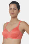 Triumph Single Layered Wired Full Coverage Minimiser Bra - Coral — thumbnail 3