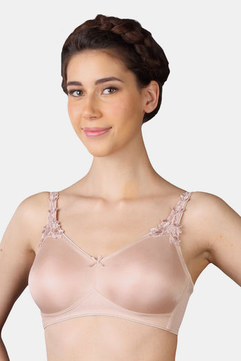 Women's Full Coverage Minimiser Full Coverage Side Support Bra Boobtube  Style A Classic top Women's Double for Breathability and Comfort Beige :  : Fashion