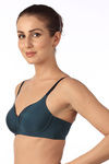 Triumph Padded Non Wired Medium Coverage T-Shirt Bra - Blue — thumbnail 2