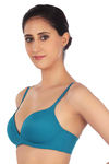 Triumph Padded Non Wired Medium Coverage T-Shirt Bra - Blue — thumbnail 2