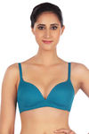 Triumph Padded Non Wired Medium Coverage T-Shirt Bra - Blue — thumbnail 4