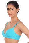 Triumph Padded Non Wired Medium Coverage T-Shirt Bra - Blue — thumbnail 2