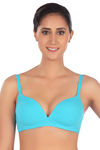 Triumph Padded Non Wired Medium Coverage T-Shirt Bra - Blue — thumbnail 4
