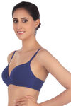 Triumph Padded Non Wired Medium Coverage T-Shirt Bra - Blue — thumbnail 2