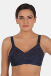 Triumph Double Layered Non Wired Medium Coverage T-Shirt Bra - Blue Black — thumbnail 1
