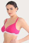 Triumph Double Layered Non Wired Medium Coverage T-Shirt Bra - Dark Pink — thumbnail 2
