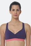 Triumph Padded Non Wired Full Coverage Pretty Back Bra - Purple — thumbnail 1