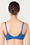 Triumph Double Layered Non Wired Medium Coverage T-Shirt Bra - Pink Blue — thumbnail 2