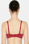 Triumph Padded Non Wired 3/4th Coverage T-Shirt Bra - Red — thumbnail 3
