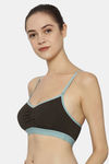 Triumph Padded Non Wired Medium Coverage T-Shirt Bra - Grey Combination — thumbnail 4