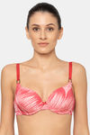 Triumph Padded Wired Medium Coverage T-Shirt Bra - Red Dark Combination — thumbnail 1
