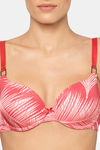 Triumph Padded Wired Medium Coverage T-Shirt Bra - Red Dark Combination — thumbnail 4