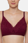 Triumph Padded Non Wired Medium Coverage Lace Bra - Woodrose — thumbnail 4