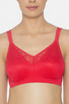 Triumph Single Layered Non Wired Full Coverage Minimiser Bra - Cherry — thumbnail 4