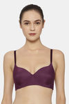 Triumph Padded Non Wired Medium Coverage T-Shirt Bra - Plum Purple — thumbnail 1