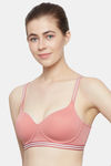 Triumph Padded Non Wired Medium Coverage T-Shirt Bra - Candid Orange — thumbnail 4