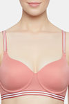 Triumph Padded Non Wired Medium Coverage T-Shirt Bra - Candid Orange — thumbnail 5