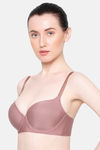 Triumph Padded Wired Medium Coverage T-Shirt Bra - Rose Brown — thumbnail 3