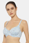Triumph Double Layered Wired Medium Coverage T-Shirt Bra - Blue Light Combination — thumbnail 3