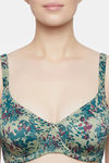 Triumph Double Layered Wired Full Coverage Minimiser Bra - Green Dark Combination — thumbnail 4