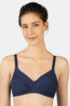 Triumph Double Layered Non Wired Medium Coverage T-Shirt Bra - Blue Black — thumbnail 1