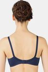 Triumph Double Layered Non Wired Medium Coverage T-Shirt Bra - Blue Black — thumbnail 2