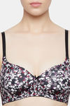 Triumph Padded Non Wired Full Coverage T-Shirt Bra - Violet Dark Combination — thumbnail 4
