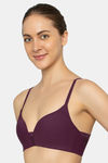Triumph Padded Non Wired Medium Coverage T-Shirt Bra - Aubergine — thumbnail 3