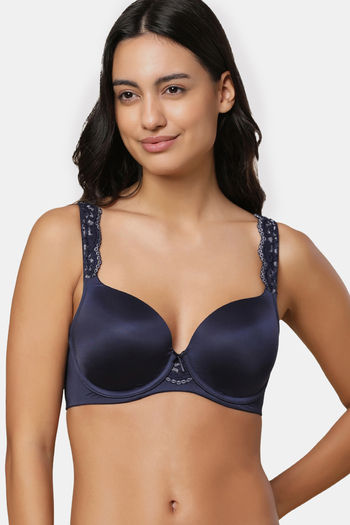 Triumph Padded Wired Full Coverage T-Shirt Bra - Navy Blue