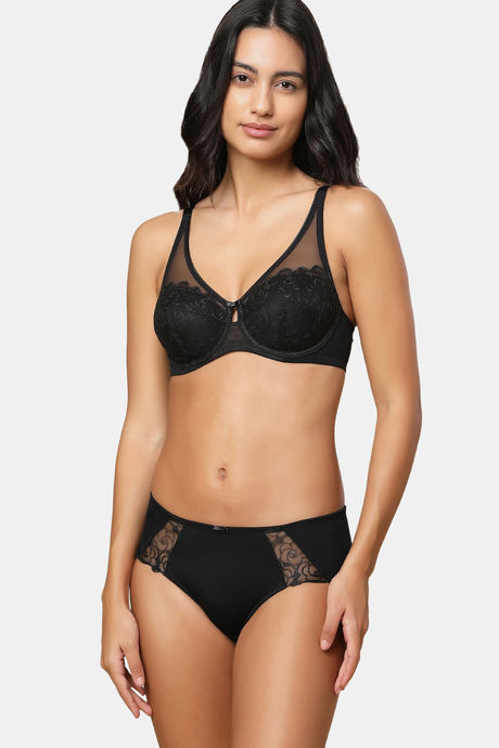 Triumph Medium Rise Three-Fourth Coverage Hipster Panty - Black — image 5