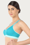 Triumph Padded Medium Impact Sports Bra- Sea Blue — thumbnail 2