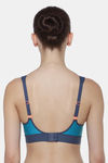 Triumph Triaction Hybrid Lite Spacer Cup Padded Wireless Extreme Support High Bounce Control Big-Cup Sports Bra - Dark Sea — thumbnail 2