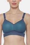 Triumph Triaction Hybrid Lite Spacer Cup Padded Wireless Extreme Support High Bounce Control Big-Cup Sports Bra - Dark Sea — thumbnail 4