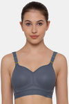 Triumph Triaction Hybrid Lite Padded Wireless High Bounce Control Sports Bra - Grey Combo — thumbnail 1