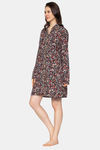 Triumph Lounge-Me Series Boyfriend Print Soft Nightdress - Black Combo — thumbnail 3