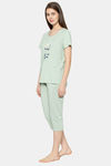 Triumph Relaxed Fit Cotton Capri Set - Moroccan Mint — thumbnail 3