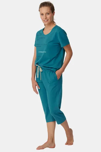 Triumph Cotton Capri Set - Ocean Depths